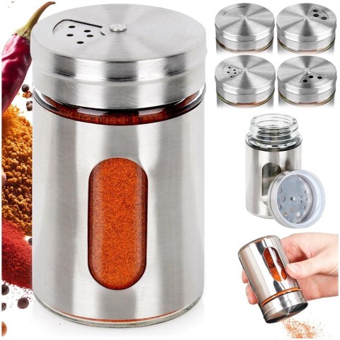 Grupa Orion Sp. z o.o. Pojemnik Szklany na Przyprawy Sitko 100 ml EXCELLENT z Dozownikiem 8 x 5 cm