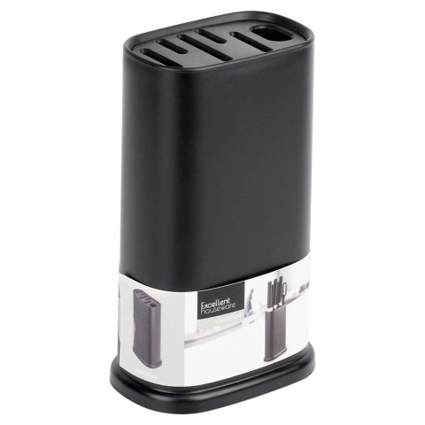 Grupa Orion Sp. z o.o. Stojak na Noże Czarny z Przegródkami 21 cm Antypoślizgowy EH