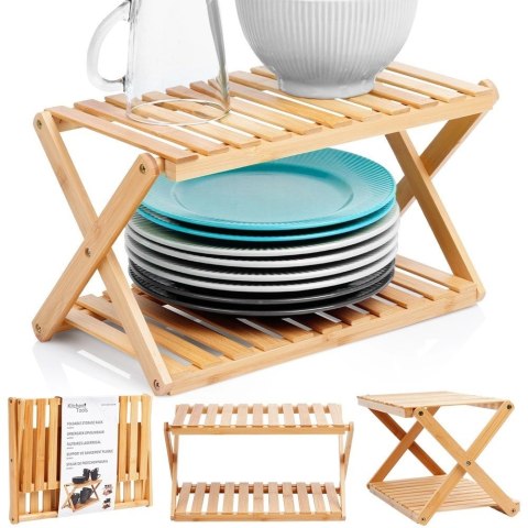 Hit Półka kuchenna drewniana 34,5x18,5x19 cm