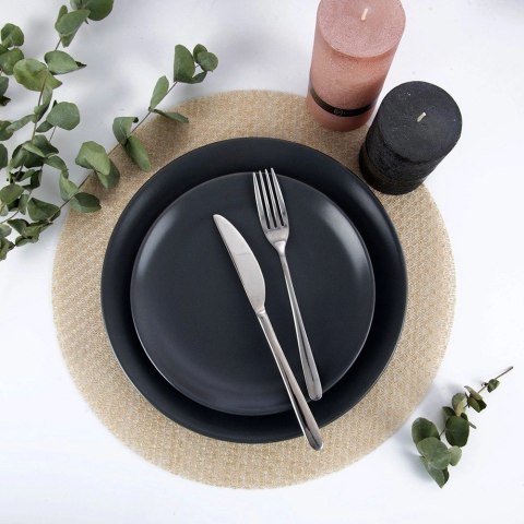 Grupa Orion Sp. z o.o. Podkładka na Stół Okrągła Jasnobeżowa Złota 38 cm HOME STYLING COLLECTION