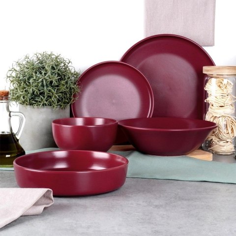 NAVA Miska sałatkowa ceramiczna bordowa SOHO 23,5 cm, 1,1 l