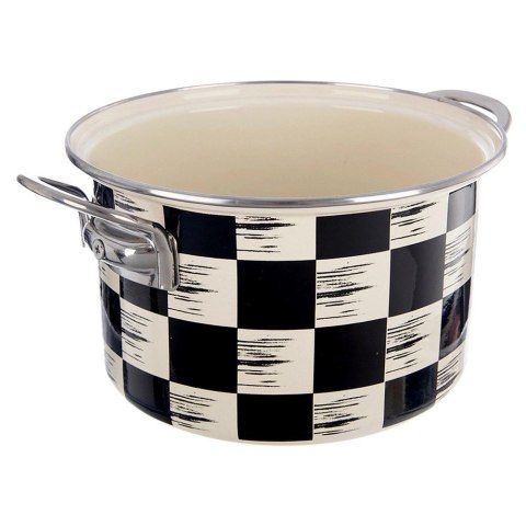 Grupa Orion Sp. z o.o. Garnek Emaliowany 3 L ORION SZACHOWNICA 20 cm Indukcja Zmywarka