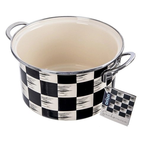 Grupa Orion Sp. z o.o. Garnek Emaliowany 3 L ORION SZACHOWNICA 20 cm Indukcja Zmywarka