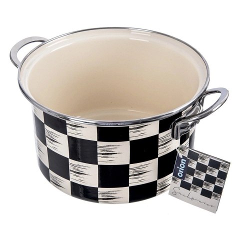 Grupa Orion Sp. z o.o. Garnek Emaliowany 4 L ORION SZACHOWNICA 22 cm Indukcja Zmywarka