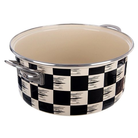 Grupa Orion Sp. z o.o. Garnek Emaliowany 5 L ORION SZACHOWNICA 26 cm Indukcja Zmywarka