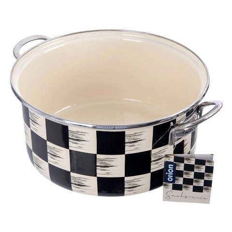 Grupa Orion Sp. z o.o. Garnek Emaliowany 5 L ORION SZACHOWNICA 26 cm Indukcja Zmywarka