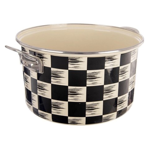 Grupa Orion Sp. z o.o. Garnek Emaliowany 6,5 L ORION SZACHOWNICA 26 cm Indukcja Zmywarka