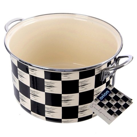 Grupa Orion Sp. z o.o. Garnek Emaliowany 6,5 L ORION SZACHOWNICA 26 cm Indukcja Zmywarka