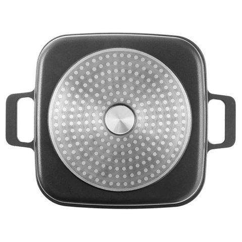 Grupa Orion Sp. z o.o. Garnki Granitowe ze Szklaną Pokrywką Patelnią Grillową Koszyczkiem 4 El.