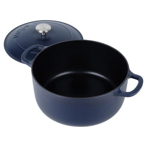 Grupa Orion Sp. z o.o. Garnek Żeliwny 5,2 L LITINA Emaliowany 26 cm Granatowy Indukcja
