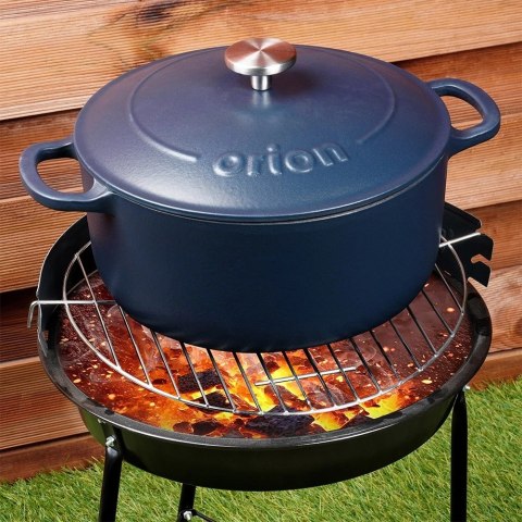 Grupa Orion Sp. z o.o. Garnek Żeliwny 5,2 L LITINA Emaliowany 26 cm Granatowy Indukcja