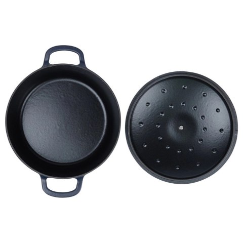 Grupa Orion Sp. z o.o. Garnek Żeliwny 5,2 L LITINA Emaliowany 26 cm Granatowy Indukcja