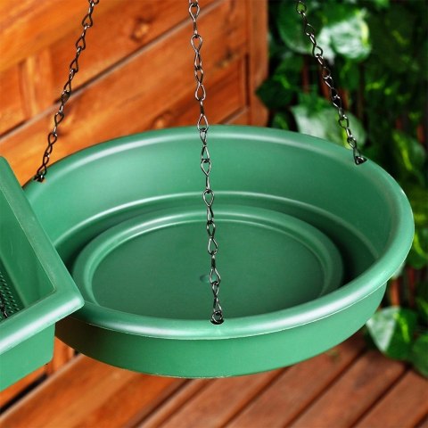 Grupa Orion Sp. z o.o. Karmnik dla Ptaków PROGARDEN 2w1 z Poidłem 2 szt. Zielony Wiszący