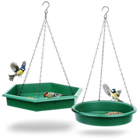 Grupa Orion Sp. z o.o. Karmnik dla Ptaków PROGARDEN 2w1 z Poidłem 2 szt. Zielony Wiszący