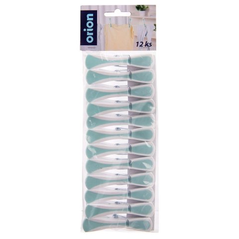 Grupa Orion Sp. z o.o. Klamerki na Pranie ORION Plastikowe 12 szt. Niebieskie Mocny Zatrzask