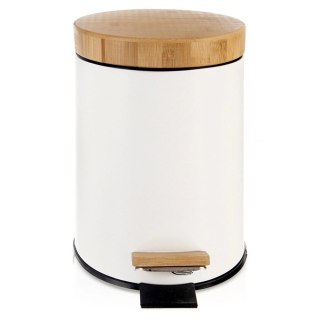 Grupa Orion Sp. z o.o. Kosz na Śmieci Metalowy z Pedałem Biały 3 L ORION WHITELINE Pojemny