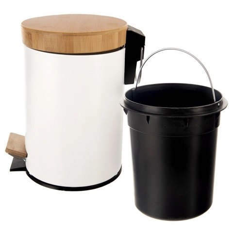 Grupa Orion Sp. z o.o. Kosz na Śmieci Metalowy z Pedałem Biały 3 L ORION WHITELINE Pojemny