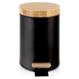 Grupa Orion Sp. z o.o. Kosz na Śmieci Metalowy z Pedałem Czarny 3 L ORION BLACK Pojemny