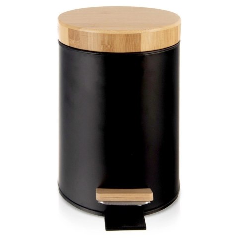 Grupa Orion Sp. z o.o. Kosz na Śmieci Metalowy z Pedałem Czarny 3 L ORION BLACK Pojemny