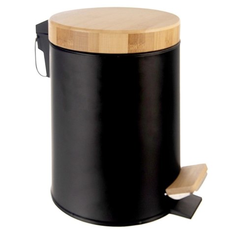 Grupa Orion Sp. z o.o. Kosz na Śmieci Metalowy z Pedałem Czarny 3 L ORION BLACK Pojemny