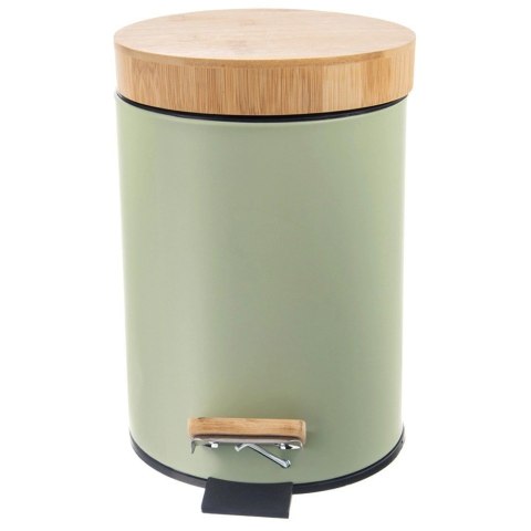 Grupa Orion Sp. z o.o. Kosz na Śmieci Metalowy z Pedałem Zielony 3 L ORION GREENISH Pojemny