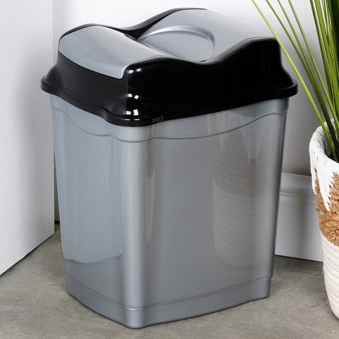 Grupa Orion Sp. z o.o. Kosz na Śmieci Plastikowy Szary 16 L ORION Wytrzymały i Pojemny