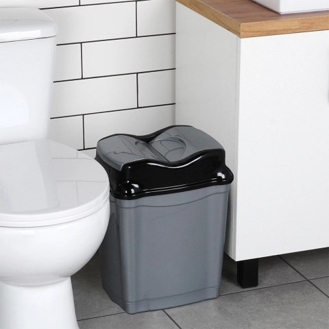 Grupa Orion Sp. z o.o. Kosz na Śmieci Plastikowy Szary 16 L ORION Wytrzymały i Pojemny