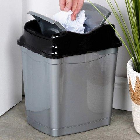Grupa Orion Sp. z o.o. Kosz na Śmieci Plastikowy Szary 16 L ORION Wytrzymały i Pojemny