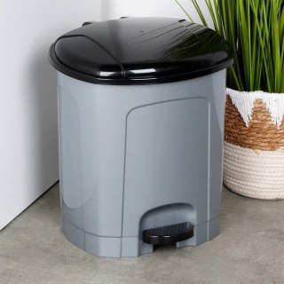 Grupa Orion Sp. z o.o. Kosz na Śmieci z Pedałem Plastikowy Szary 11,5 L ORION Wytrzymały i Pojemny