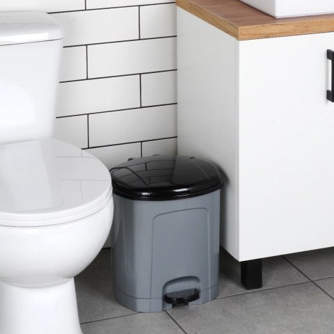 Grupa Orion Sp. z o.o. Kosz na Śmieci z Pedałem Plastikowy Szary 11,5 L ORION Wytrzymały i Pojemny