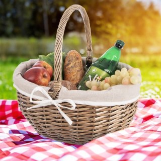 Grupa Orion Sp. z o.o. Kosz Piknikowy Wiklinowy 40 x 31 x 40 cm ORION Pojemny i Uniwersalny