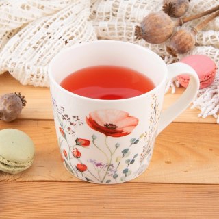 Grupa Orion Sp. z o.o. Kubek porcelanowy kwiaty MAKI 430 ml