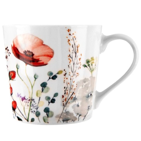 Grupa Orion Sp. z o.o. Kubek porcelanowy kwiaty MAKI 430 ml