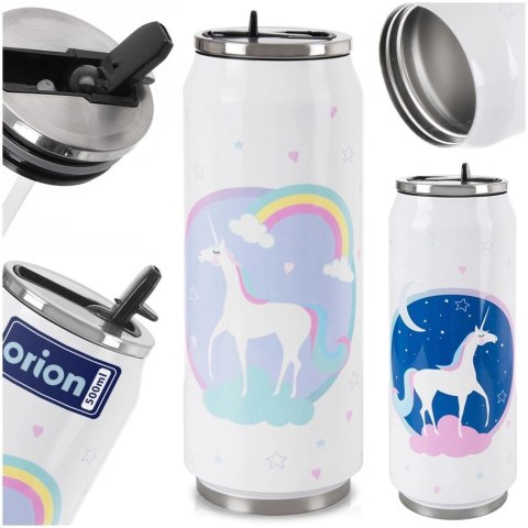Grupa Orion Sp. z o.o. Kubek Termiczny Puszka 500 ml ORION Jednorożec Stal Nierdzewna Szczelny