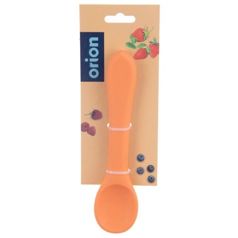 Grupa Orion Sp. z o.o. Łyżeczka Dziecięca Silikonowa Pomarańczowa 14 x 3,5 cm do Zmywarki ORION