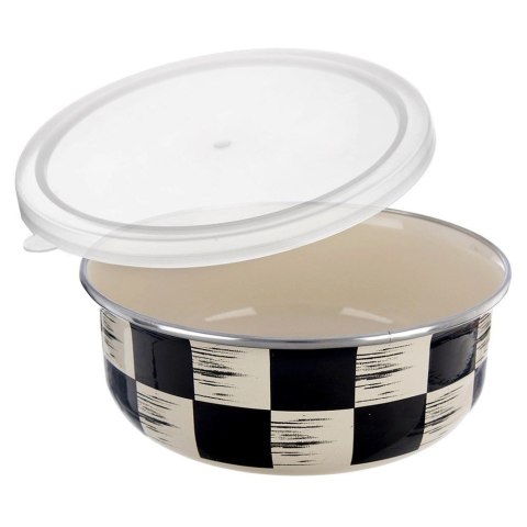 Grupa Orion Sp. z o.o. Miska Emaliowana SZACHOWNICA 1,5 L z Pokrywką Żaroodporna Zmywarka ORION