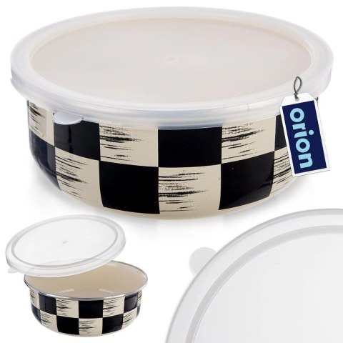 Grupa Orion Sp. z o.o. Miska Emaliowana SZACHOWNICA 1,5 L z Pokrywką Żaroodporna Zmywarka ORION