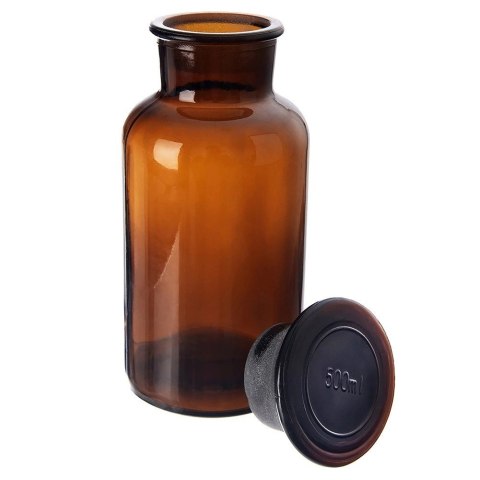 Grupa Orion Sp. z o.o. Butelka Szklana Retro 500 ml ORION Brązowa z Korkiem 18 x 8 cm