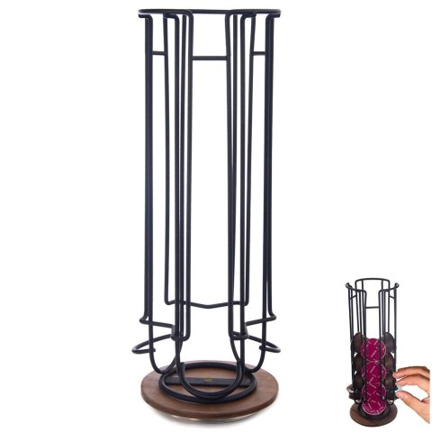 Grupa Orion Sp. z o.o. Stojak Obrotowy na Kapsułki Dolce Gusto Czarny RADKA 33,5 cm ORION