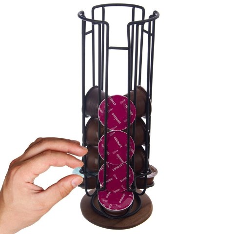 Grupa Orion Sp. z o.o. Stojak Obrotowy na Kapsułki Dolce Gusto Czarny RADKA 33,5 cm ORION