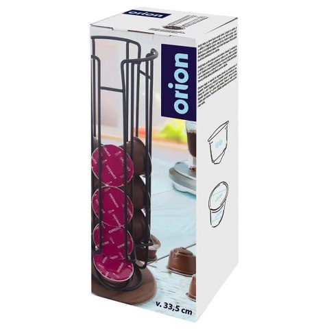 Grupa Orion Sp. z o.o. Stojak Obrotowy na Kapsułki Dolce Gusto Czarny RADKA 33,5 cm ORION