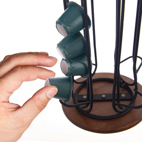 Grupa Orion Sp. z o.o. Stojak Obrotowy na Kapsułki Nespresso Czarny RADKA 40 cm ORION