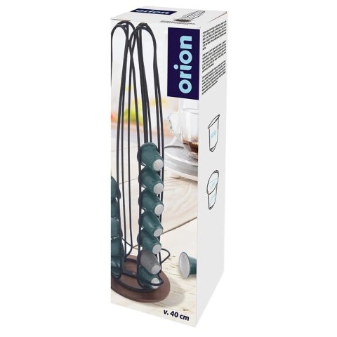 Grupa Orion Sp. z o.o. Stojak Obrotowy na Kapsułki Nespresso Czarny RADKA 40 cm ORION