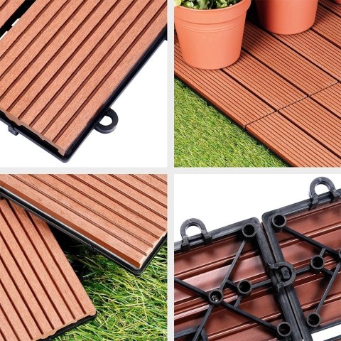 Grupa Orion Sp. z o.o. Płytki Tarasowe Brązowe 30 x 30 cm PROGARDEN 6 szt. Montaż na Klik