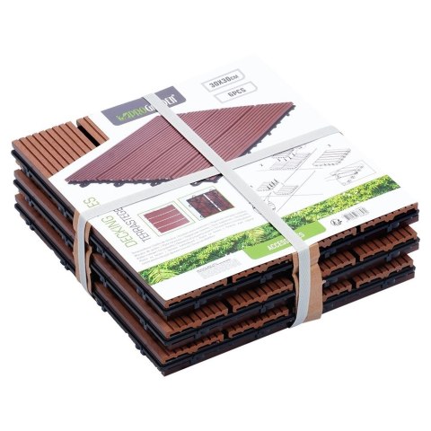 Grupa Orion Sp. z o.o. Płytki Tarasowe Brązowe 30 x 30 cm PROGARDEN 6 szt. Montaż na Klik