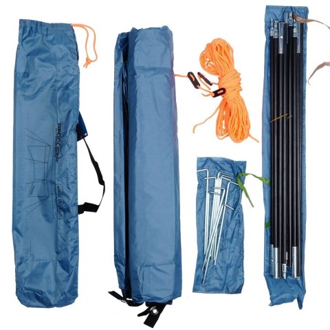 AM/63 Parawan Plażowy 500 x 140 cm REDCLIFFS Niebieski z Włókna Szklanego