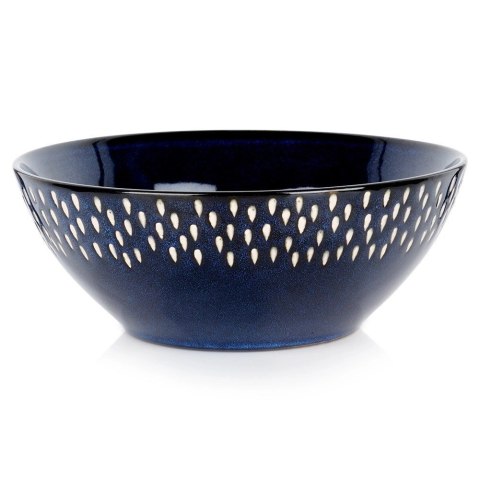 Siaki Collection Miska sałatkowa ceramiczna granatowa 20 cm, 1,1 l