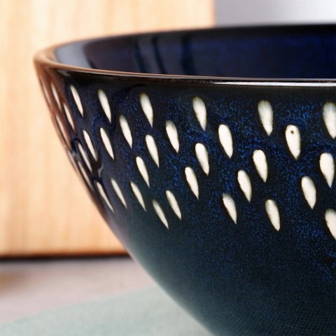 Siaki Collection Miska sałatkowa ceramiczna granatowa 20 cm, 1,1 l