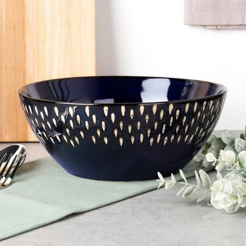 Siaki Collection Miska sałatkowa ceramiczna granatowa 23 cm, 2 l