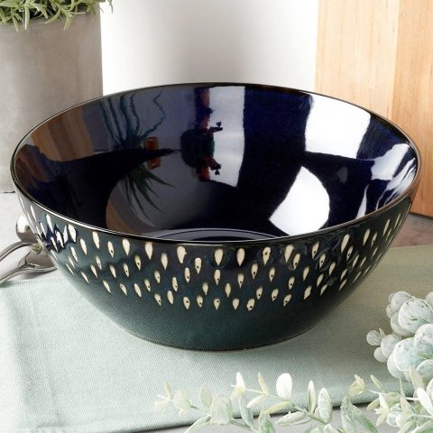Siaki Collection Miska sałatkowa ceramiczna granatowa 23 cm, 2 l